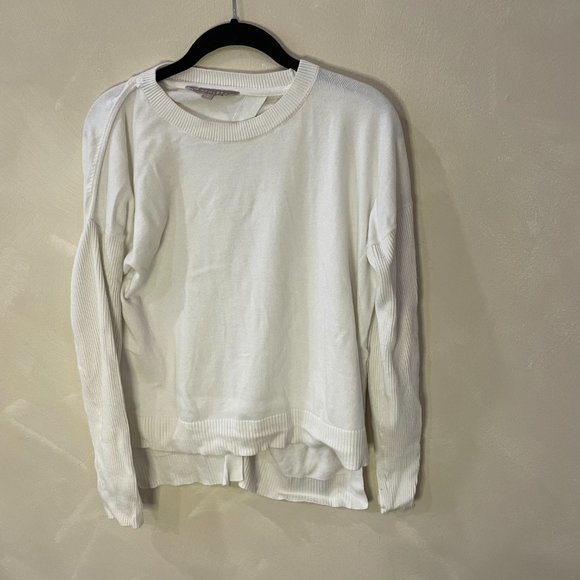 Athleta Open-back Crewneck Sweater White Soft in Size Small - Picture 7 of 7